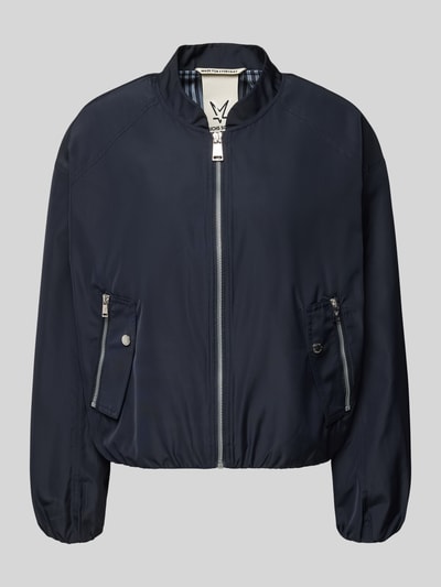 Produktfoto, Jacke mit Reißverschlusstaschen von Fuchs Schmitt, krój regular fit, stojący kołnierz, granatowy, tekstura gładka