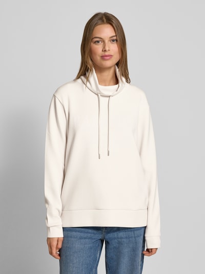 Christian Berg Woman Relaxed Fit Pullover mit Statement-Print Ecru 4