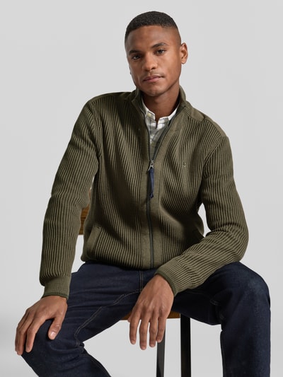 Lerros Kurtka z dzianiny z zamkiem błyskawicznym Oliwkowy 3