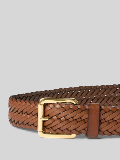 Lauren Ralph Lauren Ledergürtel in Flechtoptik mit Dornschließe Cognac 2