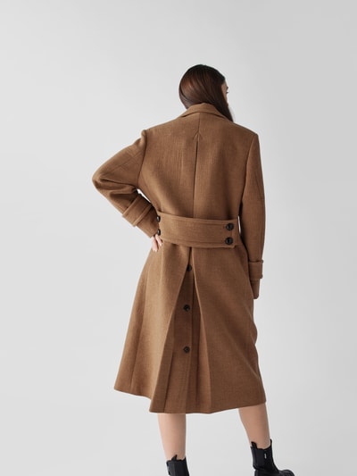 Victoria Beckham Wollmantel mit Pattentaschen Camel 6