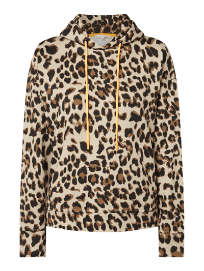 Jake*s Casual Hoodie mit Leopardenmuster  Mittelbraun 2