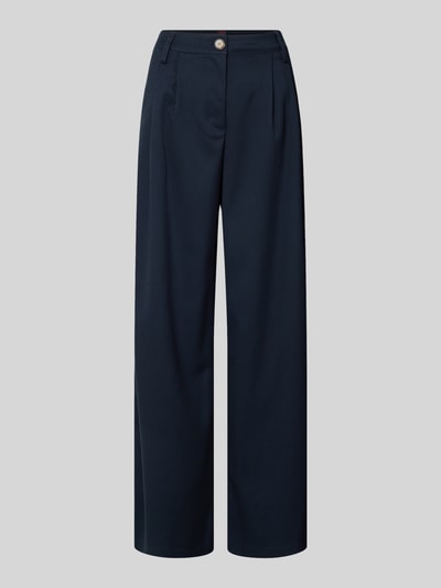 Stefanel Wide Fit Stoffhose mit Viskose-Anteil Modell 'Slouchy' Dunkelblau 2