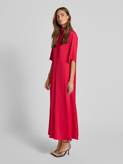 Drykorn Maxikleid mit Stehkragen und 1/2-Arm Pink 1