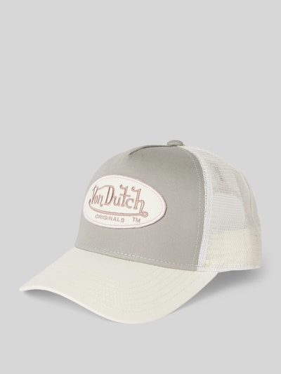 Von Dutch Trucker-pet met labelpatch, model 'BOSTON' Lichtgrijs - 1