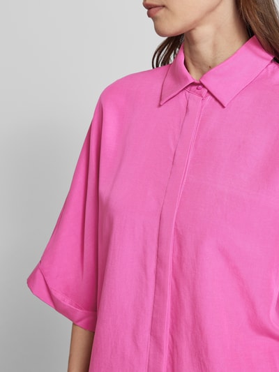 Jake*s Collection Blouse met 3/4-mouwen Felroze - 3