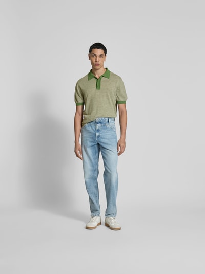 Closed Poloshirt mit kurzer Knopfleiste Khaki 1
