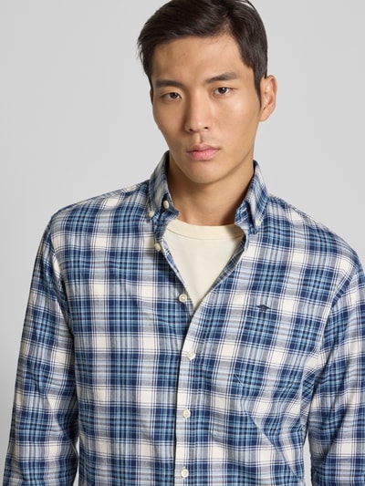 Fynch-Hatton Vrijetijdsoverhemd met knoopsluiting Marineblauw - 3