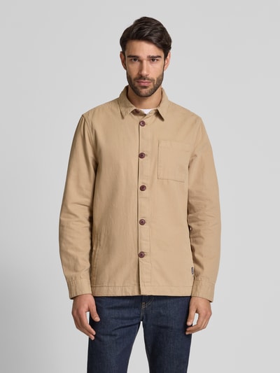 Barbour Overhemdjack met knoopsluiting Zand - 4