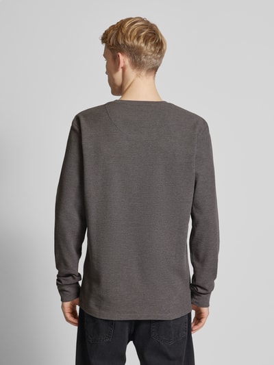 Blend Longsleeve mit Knopfleiste Anthrazit 5