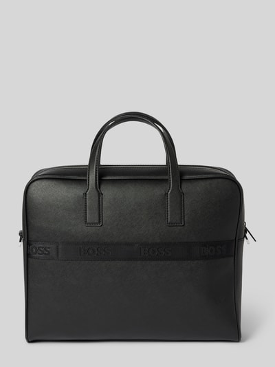 BOSS Handtasche mit Applikationen Modell 'Zair' Black 4
