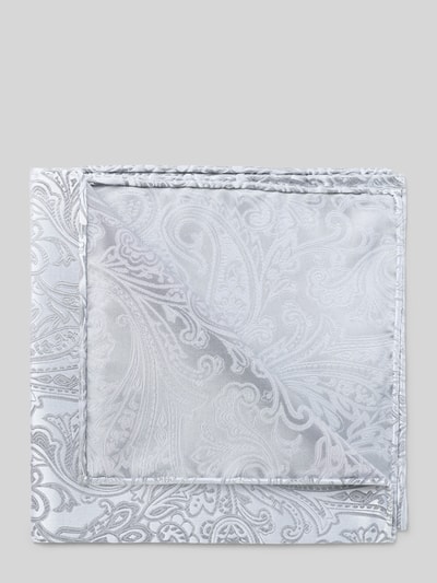 OLYMP Einstecktuch aus Seide mit Jacquardstruktur Silber 1