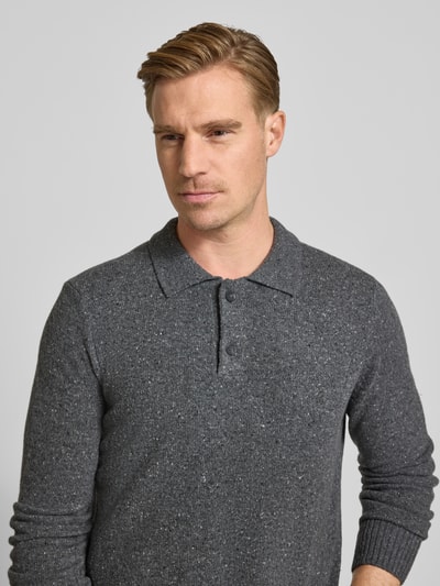 Marc O'Polo Regular Fit Strickpullover aus Woll-Mix  Dunkelgrau 3