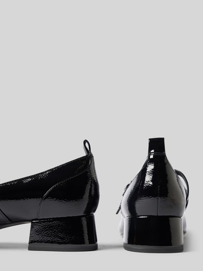 Productfoto, zwarte pumps in lakleerlook van Tamaris, glanzend oppervlak, blokhak, Dames Pumps van Tamaris