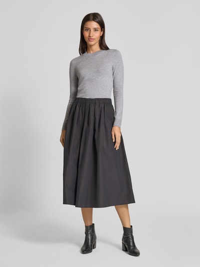 Christian Berg Woman Strickpullover aus Viskose-Mix mit Rundhalsausschnitt Mittelgrau Melange 1