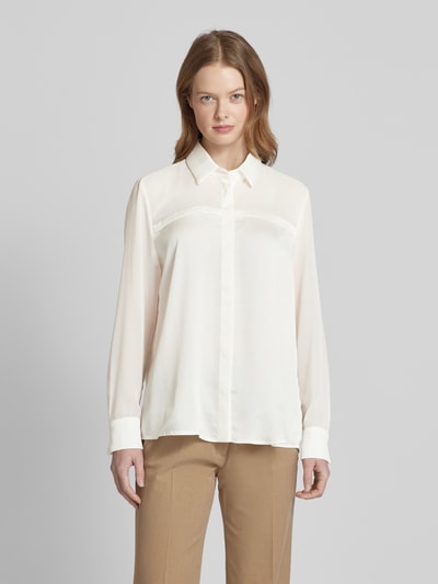 Christian Berg Woman Selection Overhemdblouse met blinde knoopsluiting Ecru - 4