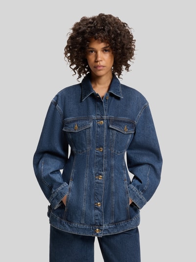 HUGO Slim Fit Jeansjacke aus reiner Baumwolle Modell 'HUGO ICON_3' Marine 4