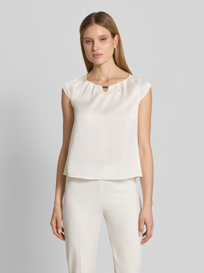 Vera Mont T-Shirt aus Satin mit Rundhalsausschnitt Offwhite 4