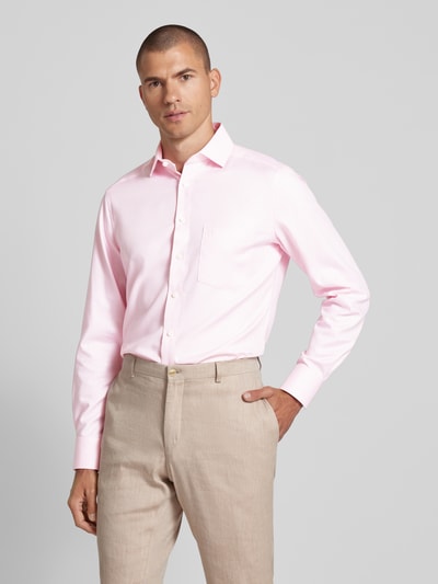 OLYMP Modern fit zakelijk overhemd met kentkraag, model 'Bergamo' Rosé - 4