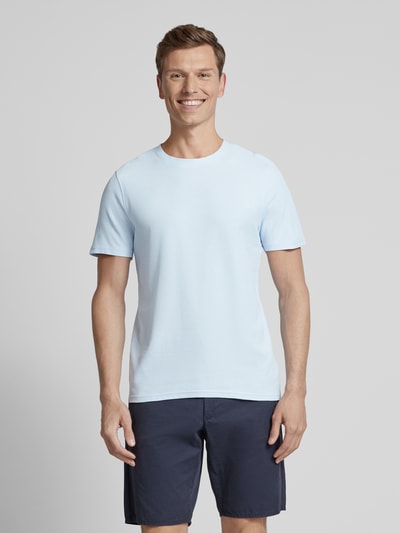 MCNEAL T-shirt met geribde ronde hals Lichtblauw - 4