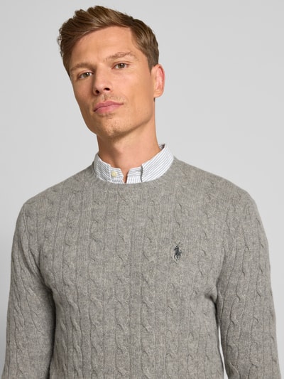 Polo Ralph Lauren Regular fit gebreide pullover van een mix van wol en kasjmier Donkergrijs - 3