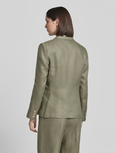 Christian Berg Woman Selection Leinenblazer aus reinen Leinen mit Reverskragen Oliv 5