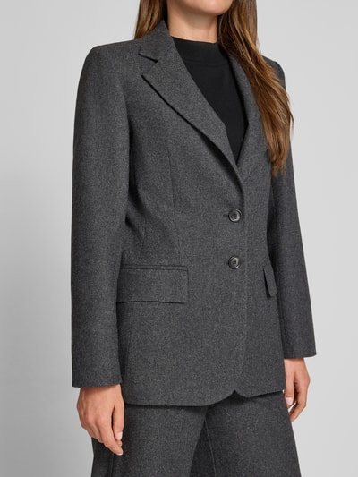Stefanel Regular Fit Blazer mit Pattentaschen Mittelgrau 3