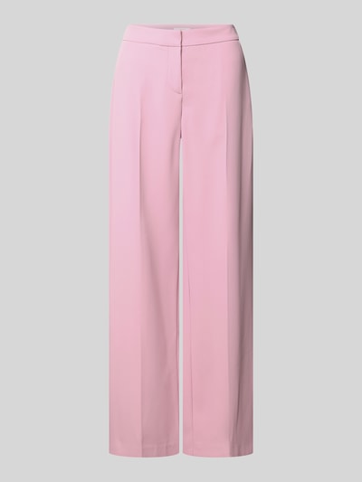Productfoto, Hose mit weitem Bein und Paspeltaschen am Gesäß van Jake*s Cocktail, roze materiaalmix met stretch, persplooien, wijd been, bandwijdte maat 36 is 38 cm, binnenbeenlengte 85 cm.