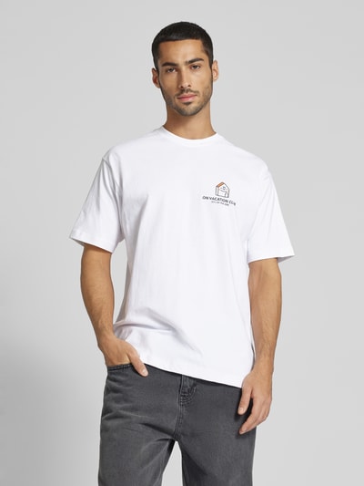 On Vacation T-shirt met ronde hals, model 'Mi Casa' Wit - 4
