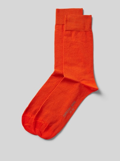 Christian Berg Men Socken mit Label-Detail Dunkelorange 1