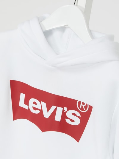 Levi’s® Kids Bluza z kapturem z nadrukiem z logo  Biały 2