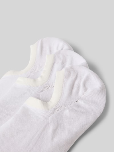 Produktfoto, Socken aus Baumwoll-Mix Modell 'FOOTIE' von CK Calvin Klein, weiß, glatte Struktur, dezente Rippung am Bund, Herren Socken