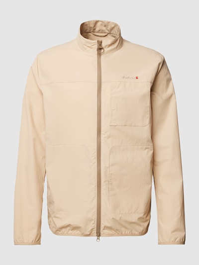 Barbour Jacke in unifarbenem Design mit Zweiwege-Reißverschluss Weiss 2