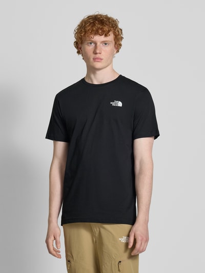 The North Face T-Shirt mit Label-Print Black 5