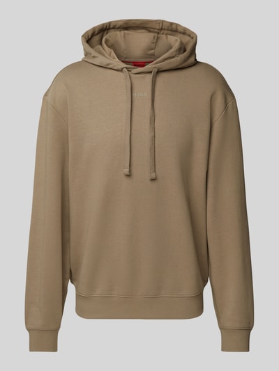 HUGO Oversized Hoodie mit Label-Detail Modell 'Dapo' Taupe 1