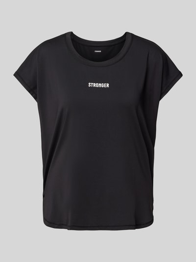 Stronger T-Shirt mit Label-Print Black 2