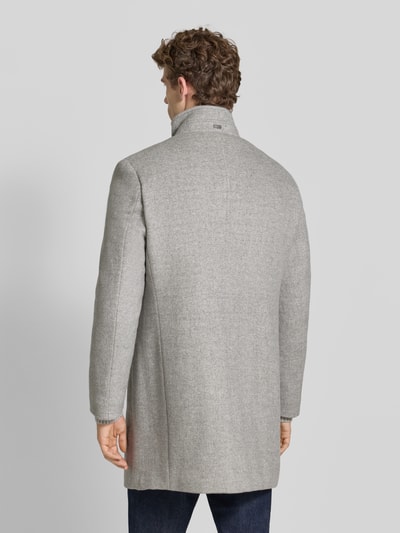 bugatti Regular Fit mantel met wol-aandeel Lichtgrijs - 5
