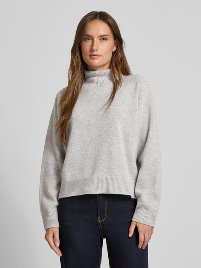 Drykorn Strickpullover mit Stehkragen Hellgrau Melange 4