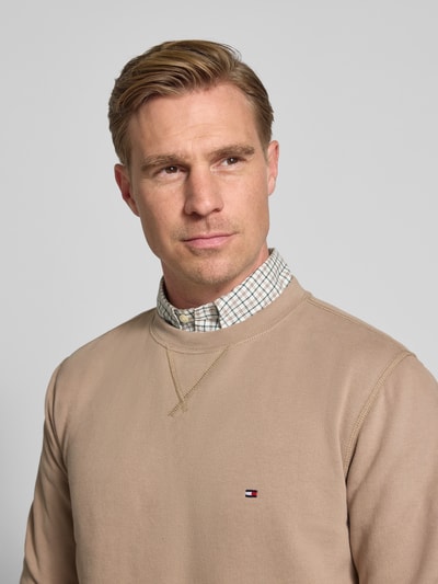 Tommy Hilfiger Regular fit sweatshirt van katoenmix Kaki - 3