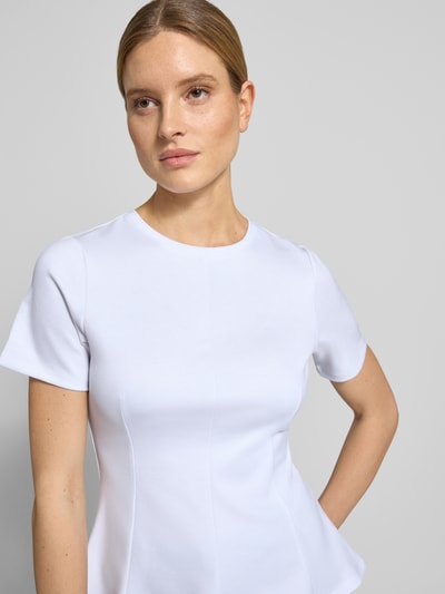 VERO MODA Shaped Fit T-Shirt mit Viskose-Anteil Modell 'ABBY' Weiss 3