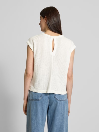 OPUS Gebreide top met kapmouwen, model 'Spunki' Offwhite - 5