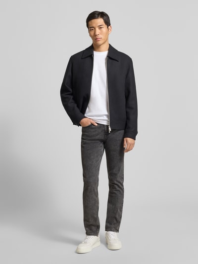 BOSS Orange Straight fit jeans van katoenmix, model 'DELAWARE BO' Donkergrijs - 1