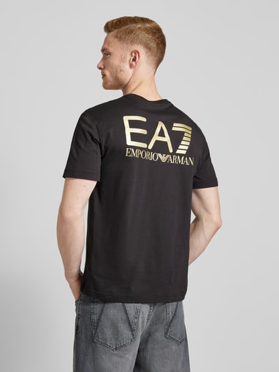 EA7 Emporio Armani T-Shirt mit Label-Patch Black 5