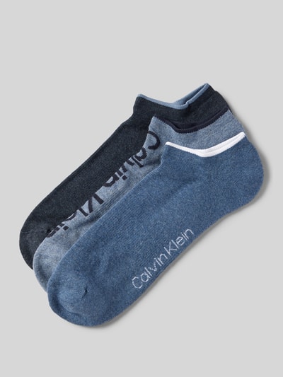 CK Calvin Klein Socken mit Label-Print im 3er-Pack Blau Melange 1