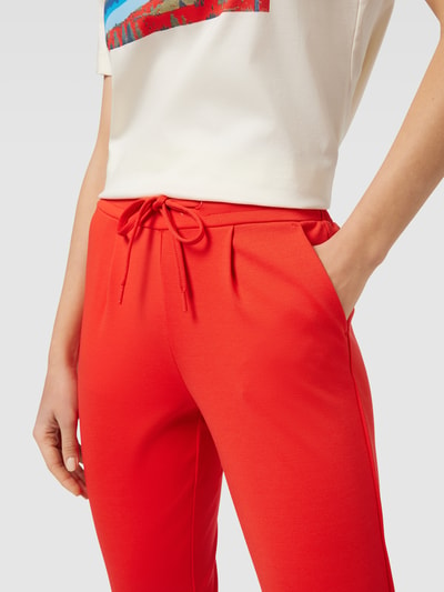 ICHI Spodnie dresowe o skróconym kroju model ‘KATE’ Czerwony 3