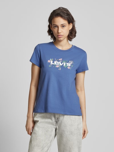 Levi's® T-Shirt mit Label-Print und Rundhalsausschnitt Blau 4