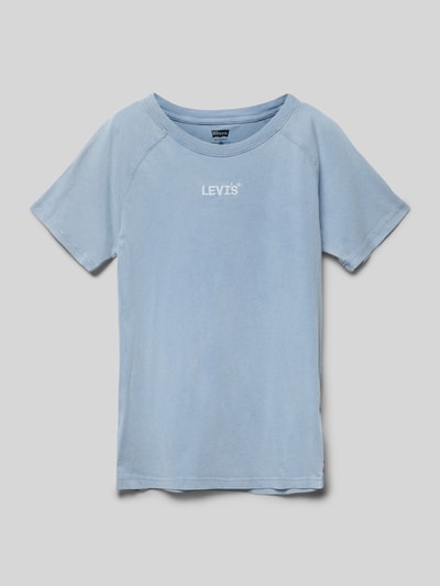 Levi’s® Kids T-Shirt mit Label-Stitching Modell 'LIVED' Rauchblau 1