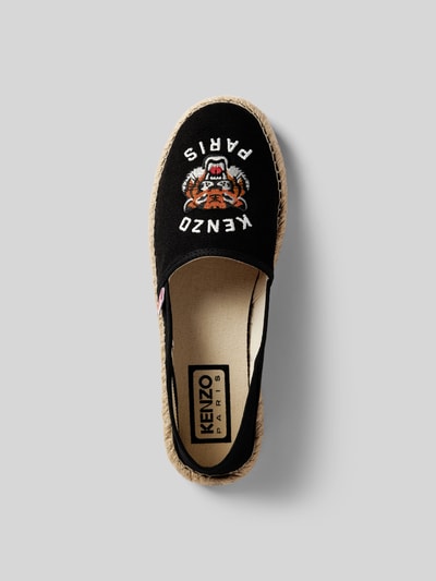 Kenzo Slipper mit Label-Stitching Black 5