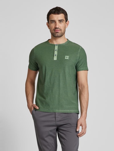 Lerros T-shirt met serafinohals Lichtgroen - 4