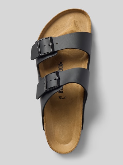 Birkenstock Slides aus echtem Leder mit breiten Riemen Modell 'ARIZONA' Blau 3